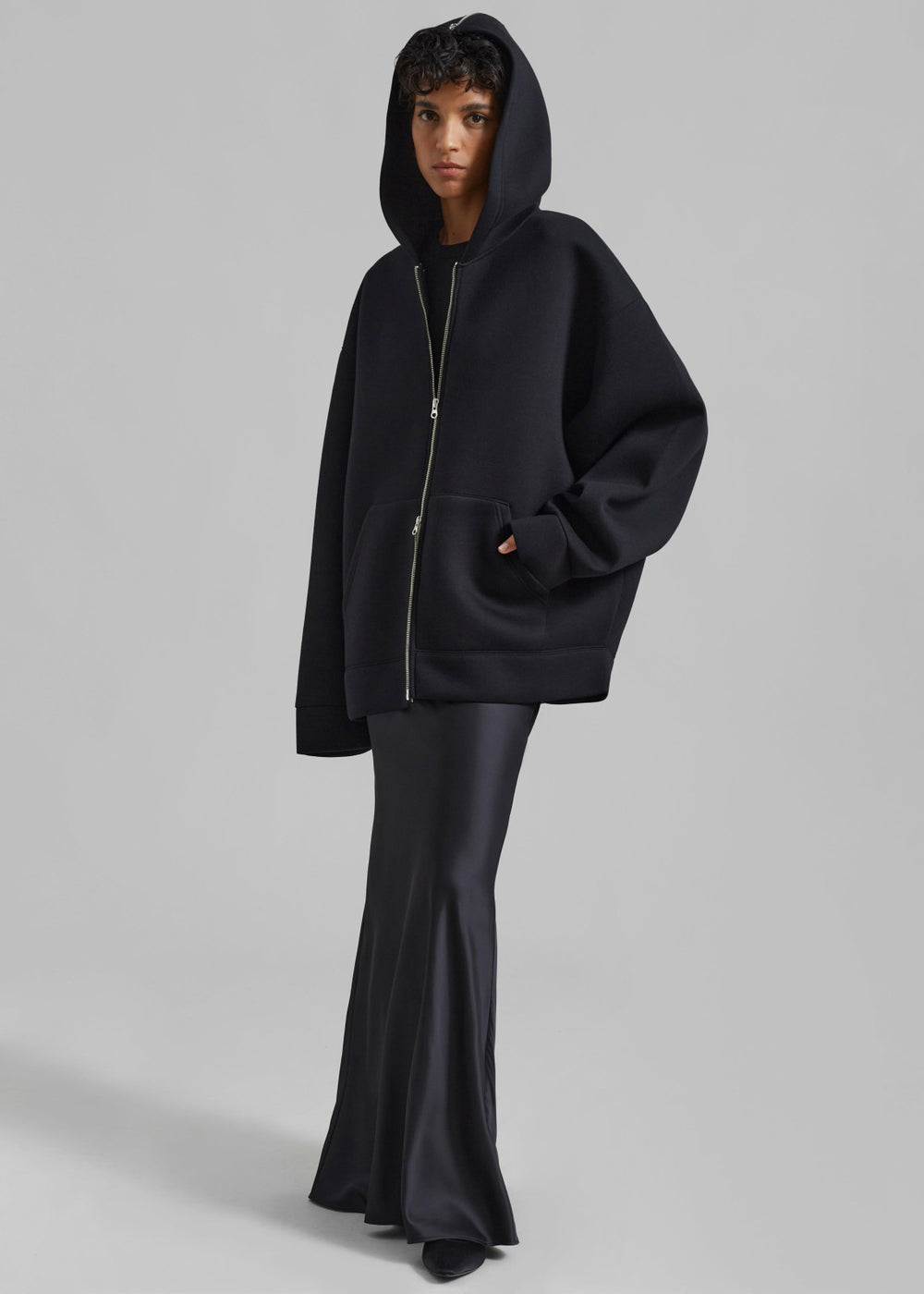 Denton Oversized Hoodie Black - Women