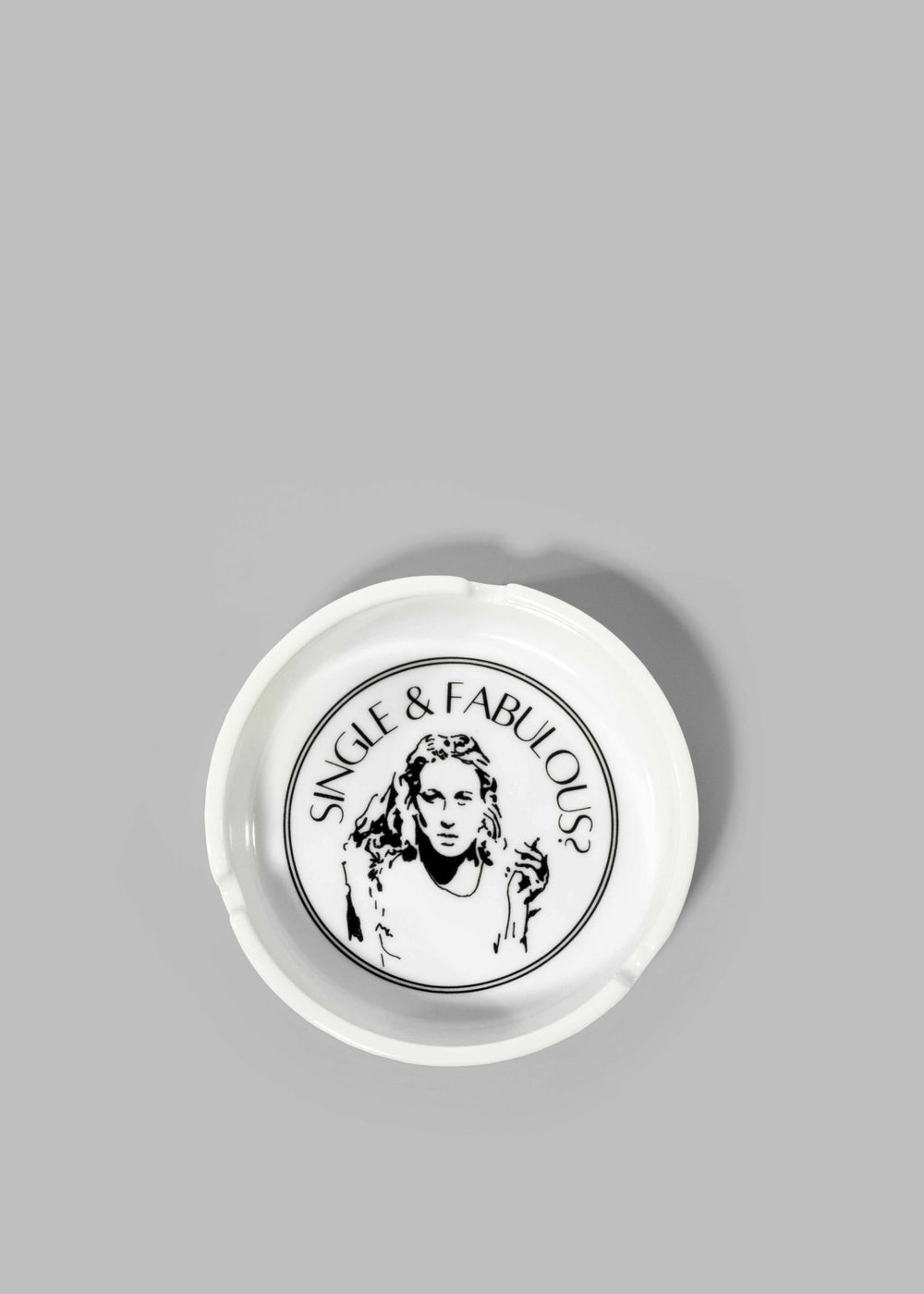 THNK1994 "Single & Fabulous?" Ashtray White - Lifestyle
