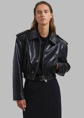 Kaia Cropped Bomber Black - Women