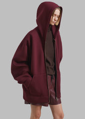 Denton Oversized Hoodie Burgundy - Women