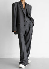 Elise Blazer Grey/White Pinstripe - Women