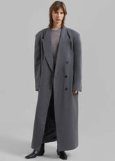 Delphina Long Coat Grey - Women