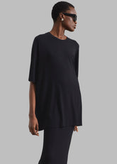 Ella Boxy Tee Black - Women