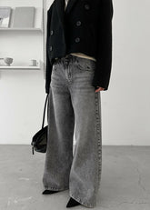 Alani Wide Leg Jeans Black Wash - Women