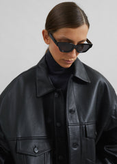 Conan Faux Leather Jacket Black - Men/Women