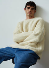 Carter Crew Neck Sweater Beige - Men