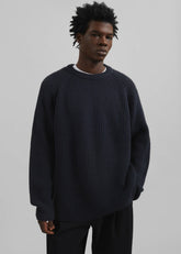 Carter Crew Neck Sweater Navy - Men