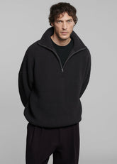 Harrison Quarter Zip Jumper Dark Plum - Men