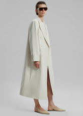 Dex Double Breasted Coat Beige - Women