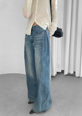 Oakley Wide Leg Jeans Blue Wash - Women