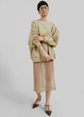 Peri Sheer Midi Skirt Desert Sand - Women