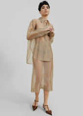 Peri Sheer Midi Skirt Desert Sand - Women