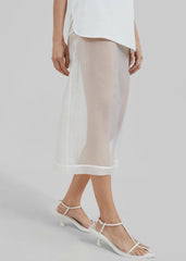 Peri Sheer Midi Skirt White - Women