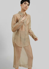 Peri Sheer Shirt Desert Sand - Women