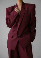 Jun Blazer Burgundy - Women