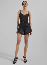 Lise Sheer Shorts Black - Women