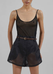 Lise Sheer Shorts Black - Women