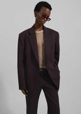 Lyra Oversized Blazer Dark Plum - Women