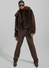 Hope Faux Fur Jacket Brown - Women
