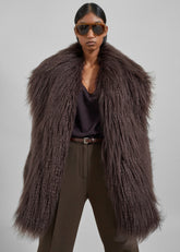 Miley Faux Fur Jacket Brown - Women