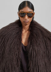Miley Faux Fur Jacket Brown - Women