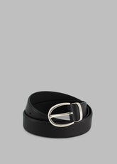 Ora Leather Belt Black/Silver - Women