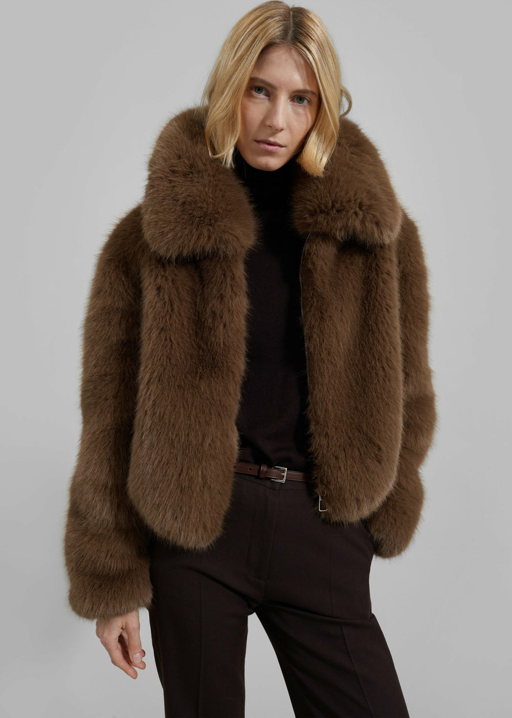 Hope Faux Fur Jacket Camel - Women