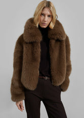 Hope Faux Fur Jacket Camel - Women