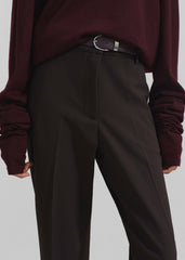 Ora Leather Belt Plum/Silver - Women