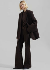 Lyra Flared Pants Brown - Women