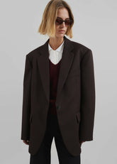 Lyra Oversized Blazer Brown - Women