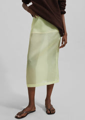 Renna Organza Midi Skirt Yellow - Women