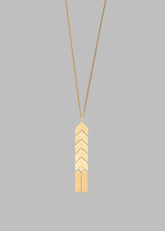 Bevza Flat Spikelet Pendant Gold - Women