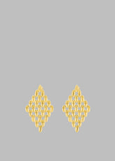 Bevza Grains Big Rhomb Earrings Gold - Women