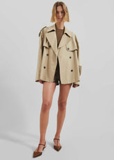 Arlington Short Trench Beige - Women