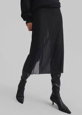 Suva Sheer Skirt Black - Women