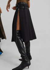 Sarina Pleated Skirt Black - Women