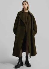 Mavis Long Coat Khaki - Women
