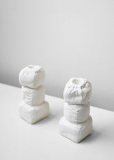 Completedworks Candle Holder Set Of 2 Matte White - Lifestyle