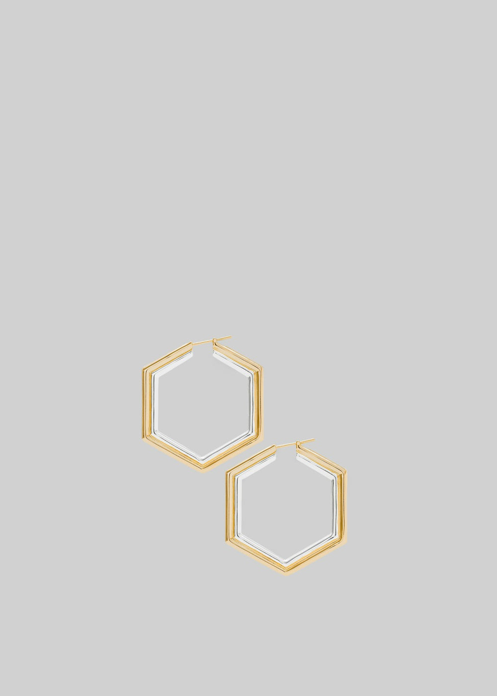 Bevza Big Honeycomb Hoops Gold/Silver - Women