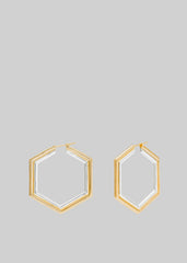 Bevza Big Honeycomb Hoops Gold/Silver - Women