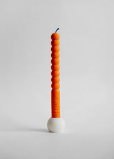 Taith Swirly Tata Candle Orange/Ecru - Lifestyle