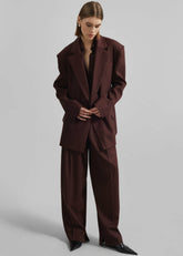 Durham Crossover Blazer Burgundy - Women