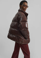 Pendle Puffer Jacket Brown - Women