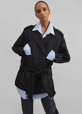 Emsbury Short Trench Black - Women
