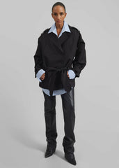 Emsbury Short Trench Black - Women