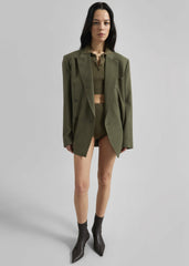 Newark Double Breasted Blazer Khaki - Women