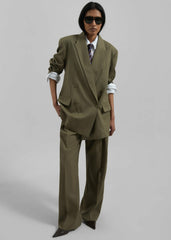 Newark Double Breasted Blazer Khaki - Women