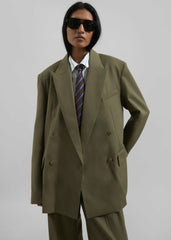 Newark Double Breasted Blazer Khaki - Women