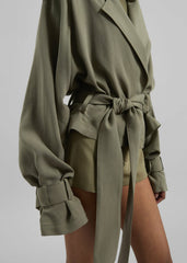 Simona Short Trench Khaki - Women